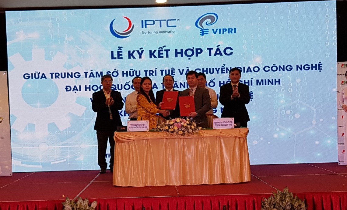 Viện Khoa học sở hữu trí tuệ (VIPRI) ký kết Thỏa thuận hợp tác về sở hữu trí tuệ với Trung tâm Sở hữu trí tuệ và Chuyển giao công nghệ, Đại học Quốc gia TP. Hồ Chí Minh (IPTC)