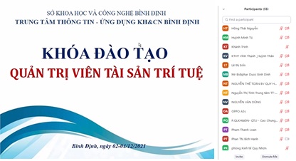 Khóa đào tạo trực tuyến “Quản trị tài sản trí tuệ” tại Bình Định